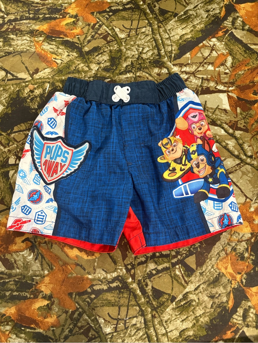 Nickelodeon Paw Patrol Blue & Red Boys Swim Trunks